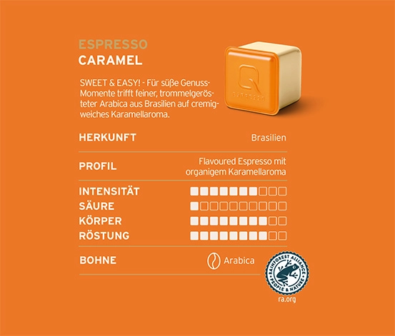 کپسول قهوه اسپرسو چیبو Qbo Espresso Caramel بسته 8 عددی